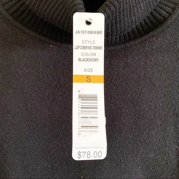 JOSEPH A. Patterned Turtleneck Poncho Sweaters - Picture 6 of 7